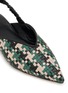 Detail View - Click To Enlarge - PEDDER RED - Taytum Pointed Toe Woven Leather Slingback Flats
