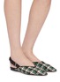 Figure View - Click To Enlarge - PEDDER RED - Taytum Pointed Toe Woven Leather Slingback Flats