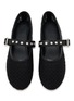 Detail View - Click To Enlarge - PEDDER RED - Remi Crystal Embellished Mesh Mary Jane Flats