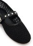 Detail View - Click To Enlarge - PEDDER RED - Remi Crystal Embellished Mesh Mary Jane Flats