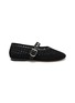 PEDDER RED Remi Crystal Embellished Mesh Mary Jane Flats
