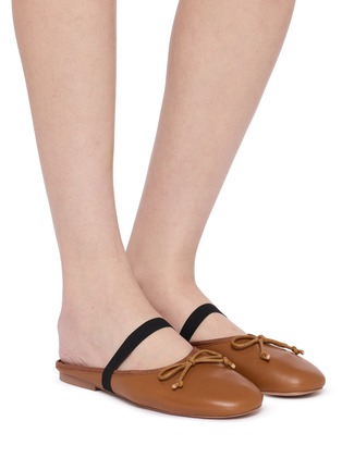 Figure View - Click To Enlarge - PEDDER RED - Rejine Leather Mule Flats