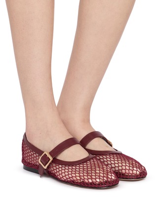 Figure View - Click To Enlarge - PEDDER RED - Rachel Mesh Mary Janes