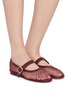 Figure View - Click To Enlarge - PEDDER RED - Rachel Mesh Mary Janes