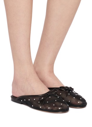 Figure View - Click To Enlarge - PEDDER RED - Rushelle Rhinestone Embellished Mesh Mules