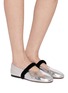 Figure View - Click To Enlarge - PEDDER RED - Blake Leather Mary Jane Flats