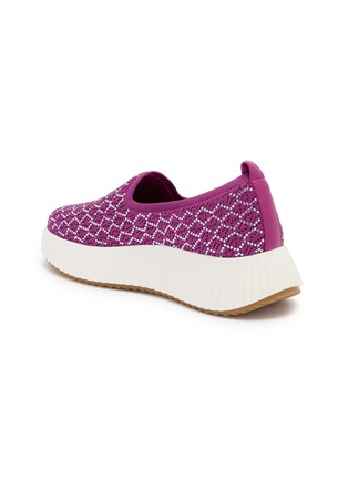  - PEDDER RED - Dakota Rhinestone Embellished Knit Flats