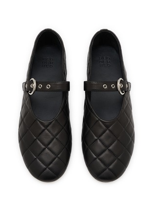 Detail View - Click To Enlarge - PEDDER RED - Beatrice Quilted Leather Mary Jane Flats