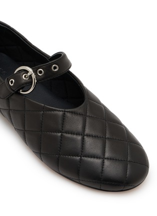 Detail View - Click To Enlarge - PEDDER RED - Beatrice Quilted Leather Mary Jane Flats