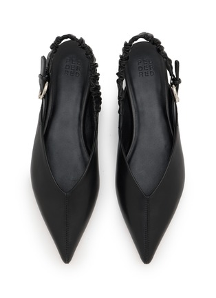 Detail View - Click To Enlarge - PEDDER RED - Taytum Pointed Toe Leather Slingback Flats