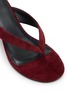 Detail View - Click To Enlarge - PEDDER RED - Delaney 60 Suede Leather Wedge Thong Heeled Sandals