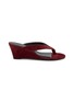 PEDDER RED Delaney 60 Suede Leather Wedge Thong Heeled Sandals