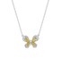 LC COLLECTION JEWELLERY Butterfly 18K White Gold Diamond Necklace