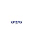 LC COLLECTION JEWELLERY 18K White Gold Baguette Cut Diamond Blue Sapphire Ring — Size US 7