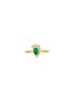 LC COLLECTION JEWELLERY 18K Gold Diamond Emerald Ring — Size US 7