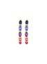 Detail View - Click To Enlarge - LC COLLECTION JEWELLERY - 18K Gold Multi Sapphire Ruby Hoop Earrings