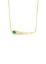 LC COLLECTION JEWELLERY 18K Yellow Gold Diamond Emerald Necklace