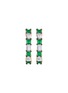 Detail View - Click To Enlarge - LC COLLECTION JEWELLERY - 18K Gold Diamond Emerald Hoop Earrings