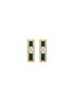 Detail View - Click To Enlarge - LC COLLECTION JEWELLERY - 18K Gold Diamond Malachite Hoop Earrings