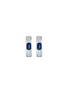 Detail View - Click To Enlarge - LC COLLECTION JEWELLERY - 18K White Gold Diamond Blue Sapphire Hoop Earrings
