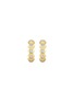 Detail View - Click To Enlarge - LC COLLECTION JEWELLERY - 18K Gold Princess Cut Diamond Hoop Earrings