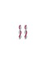 Detail View - Click To Enlarge - LC COLLECTION JEWELLERY - 18K White Gold Diamond Ruby Hoop Earrings