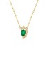 LC COLLECTION JEWELLERY 18K Gold Diamond Emerald Necklace