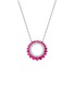LC COLLECTION JEWELLERY 18K White Gold Diamond Ruby Necklace