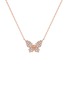 LC COLLECTION JEWELLERY Butterfly 18K Rose Gold Diamond Necklace