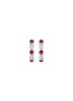 Detail View - Click To Enlarge - LC COLLECTION JEWELLERY - Alternating 18K White Gold Diamond Ruby Hoop Earrings