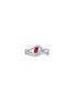 LC COLLECTION JEWELLERY 18K White Gold Diamond Ruby Ring — Size US 7
