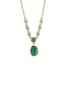 LC COLLECTION JEWELLERY Drop 14K Gold Diamond Emerald Necklace