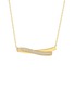 LC COLLECTION JEWELLERY Flowing Bar 18K Gold Diamond Necklace