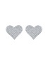 LC COLLECTION JEWELLERY Heart 18K White Gold Diamond Earrings
