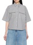 BRUNELLO CUCINELLI Striped Seersucker Denim Shirt