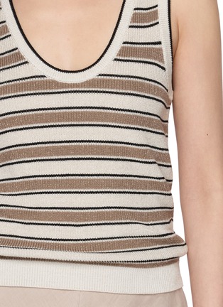  - BRUNELLO CUCINELLI - Striped Knit Tank Top