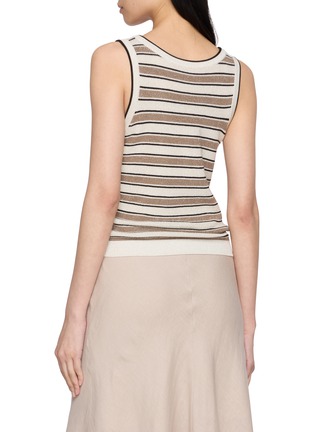 Back View - Click To Enlarge - BRUNELLO CUCINELLI - Striped Knit Tank Top