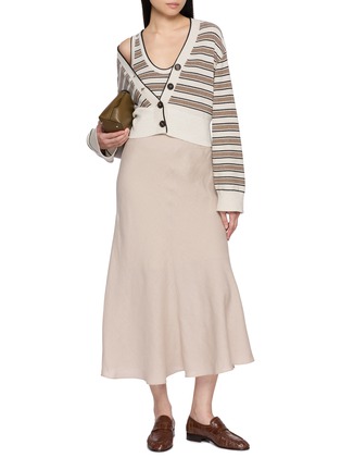 Figure View - Click To Enlarge - BRUNELLO CUCINELLI - Striped Knit Tank Top