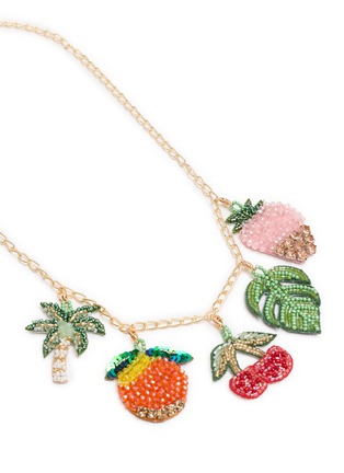 Detail View - Click To Enlarge - HAIR DRAMA - Fruit Charm Bucket Hat Chain