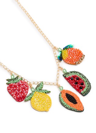 Detail View - Click To Enlarge - HAIR DRAMA - Tropical Fruit Charm Bucket Hat Chain