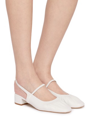 Figure View - Click To Enlarge - PEDDER RED - Steffie 33 Leather Slingback Pumps