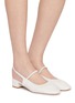 Figure View - Click To Enlarge - PEDDER RED - Steffie 33 Leather Slingback Pumps