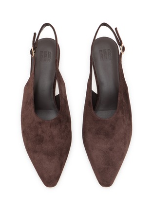 Detail View - Click To Enlarge - PEDDER RED - Qiana 50 Suede Slingback Pumps
