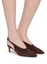 Figure View - Click To Enlarge - PEDDER RED - Qiana 50 Suede Slingback Pumps