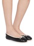 Figure View - Click To Enlarge - PEDDER RED - Gracie Leather Ballerina Flats