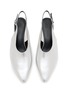 Detail View - Click To Enlarge - PEDDER RED - Qiana 50 Metallic Leather Slingback Pumps