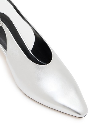 Detail View - Click To Enlarge - PEDDER RED - Qiana 50 Metallic Leather Slingback Pumps