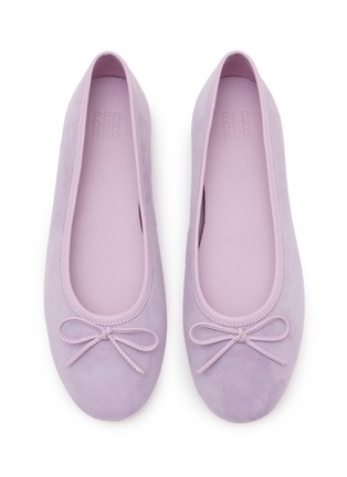 Detail View - Click To Enlarge - PEDDER RED - Gracie Suede Ballerina Flats