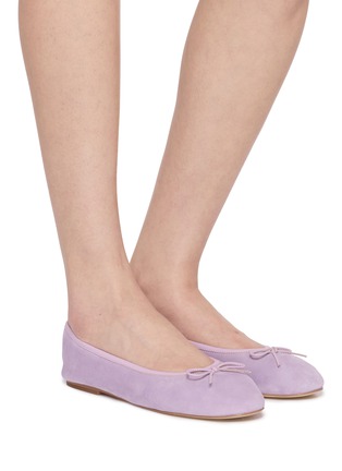 Figure View - Click To Enlarge - PEDDER RED - Gracie Suede Ballerina Flats