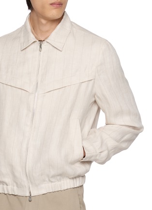  - BRUNELLO CUCINELLI - Chevron Pinstripe Jacket